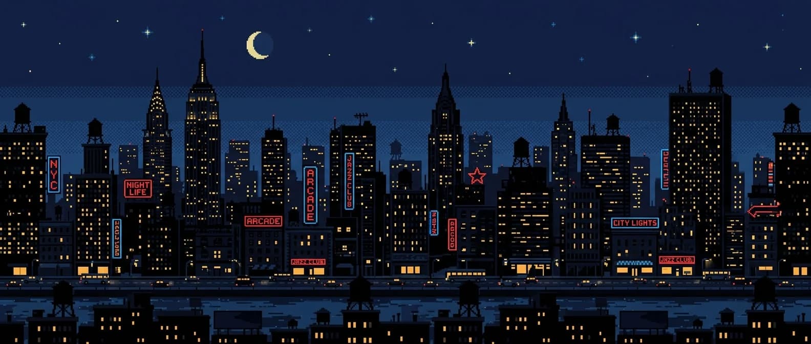Atmospheric city backdrop